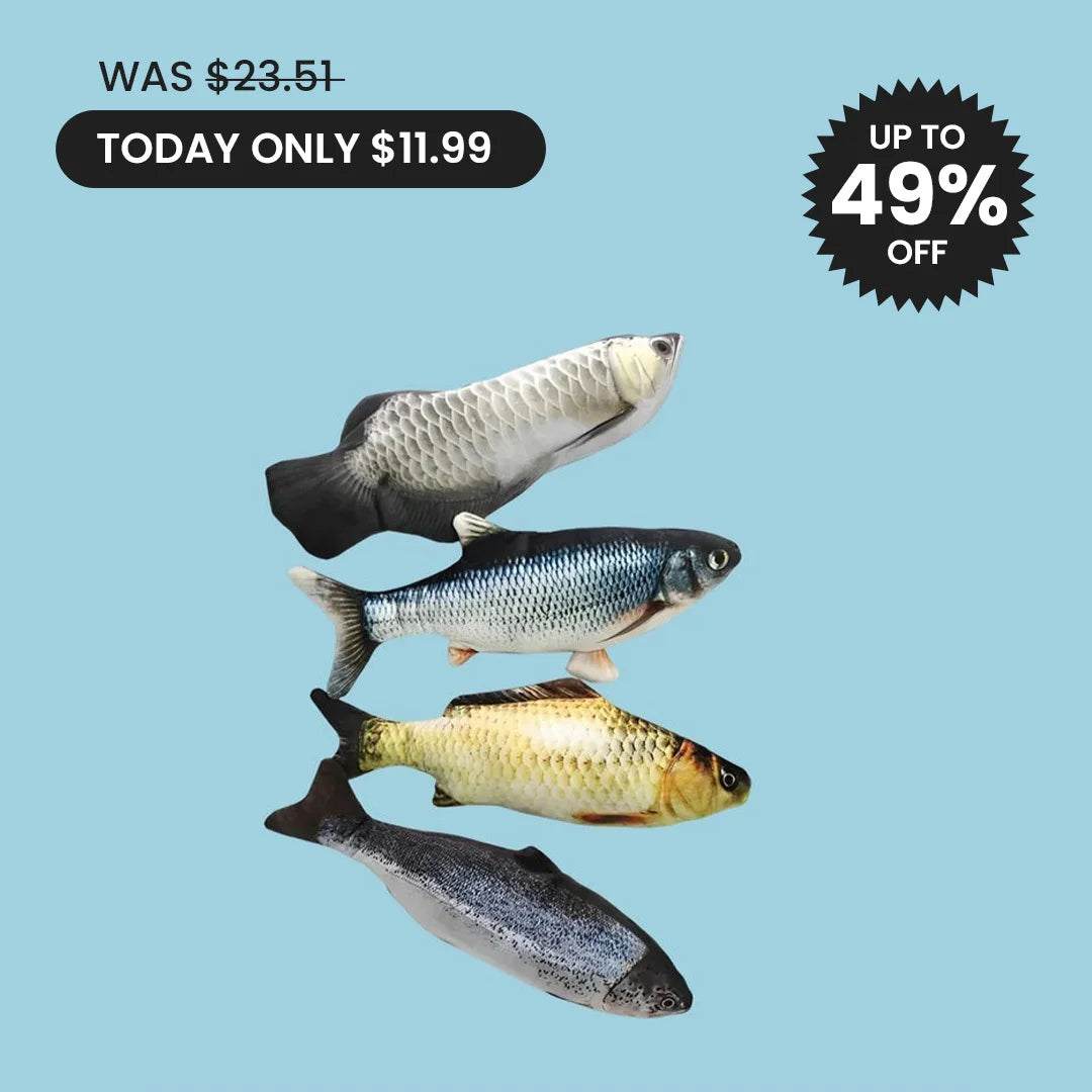 OpawPet™ Rechargeable Self-Moving Fish Cat Toy